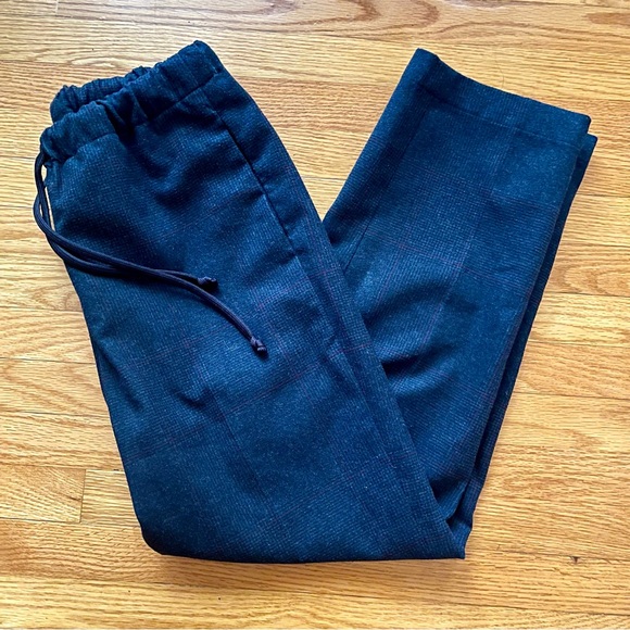 ARITZIA The Group BABATON Dark Gray Plaid Jimmy Trouser Pants Size XS - Picture 1 of 7